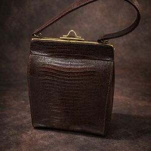 Elegant Brown Leather Men's Bag